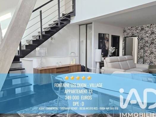 Duplex à vendre 249 000 € 4 pièces 1 chambre 80 m² Étage 2/2 Vieux Village Fontaine-lès-Dijon 21121