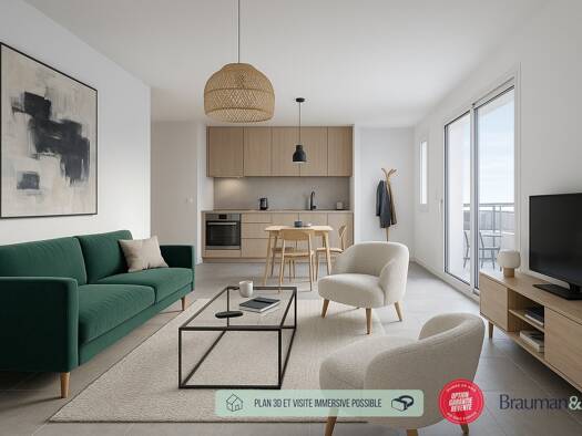 Appartement à vendre - neuf 201 000 € 2 pièces 1 chambre 46 m² 1er étage Saint Claude - Torcols Besançon 25000