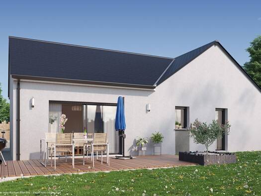 Terrain avec maison neuve à vendre 157 614 € 4 pièces 3 chambres 83 m² 901 m² de terrain Saint-Benoît-sur-Loire 45730