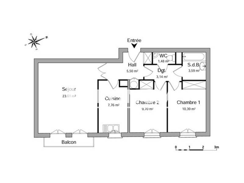 Maison à louer, 61m², LE PLESSIS ROBINSON