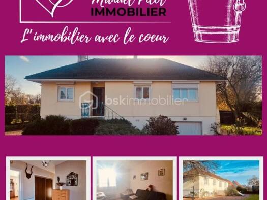 Maison de plain-pied à vendre 200 000 € 5 pièces 3 chambres 91 m² 819 m² de terrain Bretteville-le-Rabet 14190