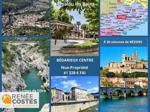 Appartement en viager occupé Bouquet 41 328 € 3 pièces 2 chambres 74 m² RDC/4 Zone d'Activité Bédarieux 34600