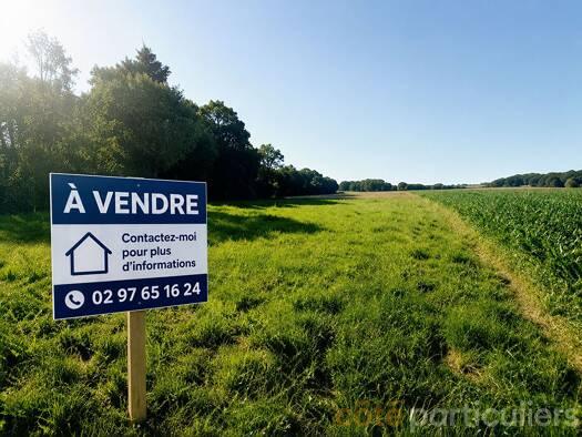 Terrain constructible viabilisé à vendre 69 990 € 452 m² de terrain Sud Languidic 56440
