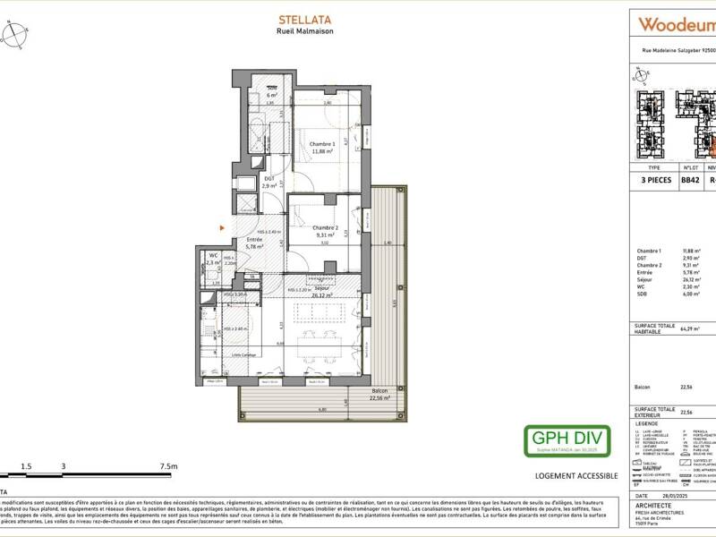 Maison à louer, 64m², RUEIL MALMAISON