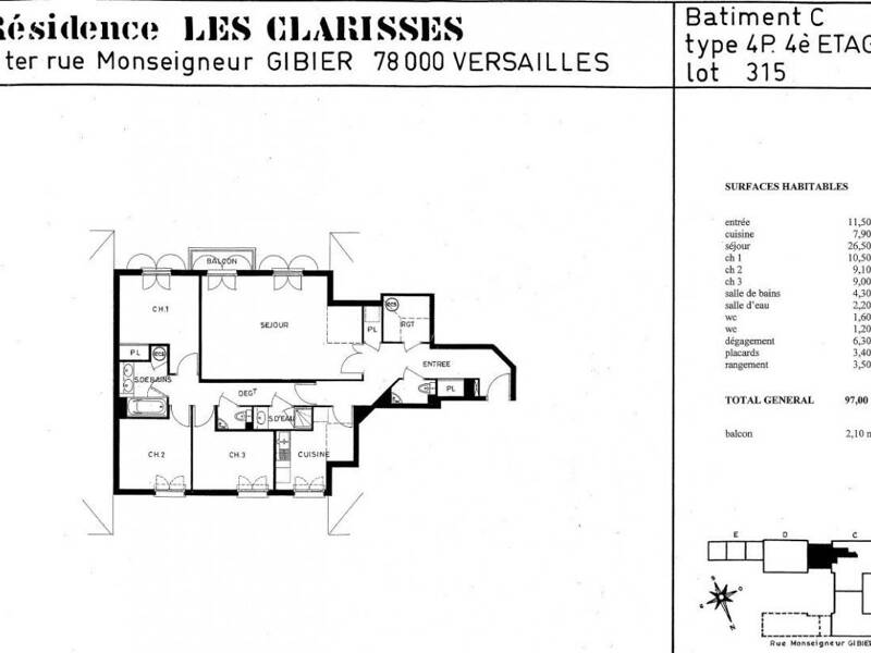 Maison à louer, 97m², VERSAILLES