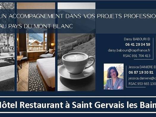 Hôtel à vendre Fonds de commerce 1 260 000 € 22 pièces 416 m² d'espace de restauration Saint-Gervais-les-Bains 74170