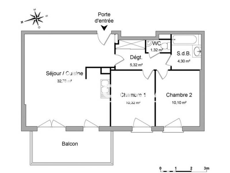 Maison à louer, 64m², OBERHOFFEN SUR MODER