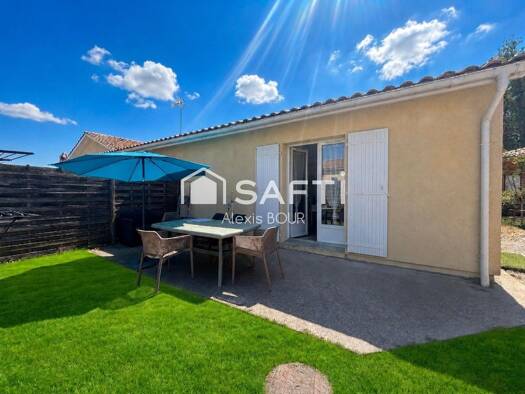 Maison de plain-pied à vendre 159 000 € 3 pièces 2 chambres 58 m² 218 m² de terrain Margaux-Cantenac 33460