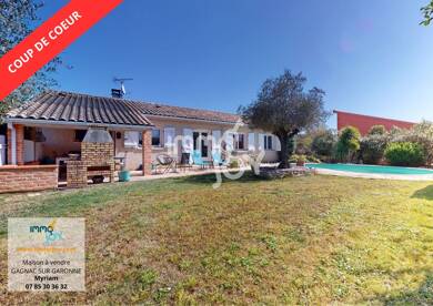 Maison de plain-pied à vendre 359 000 € 5 pièces 4 chambres 115 m² 800 m² de terrain Gagnac sur Garonne 31150