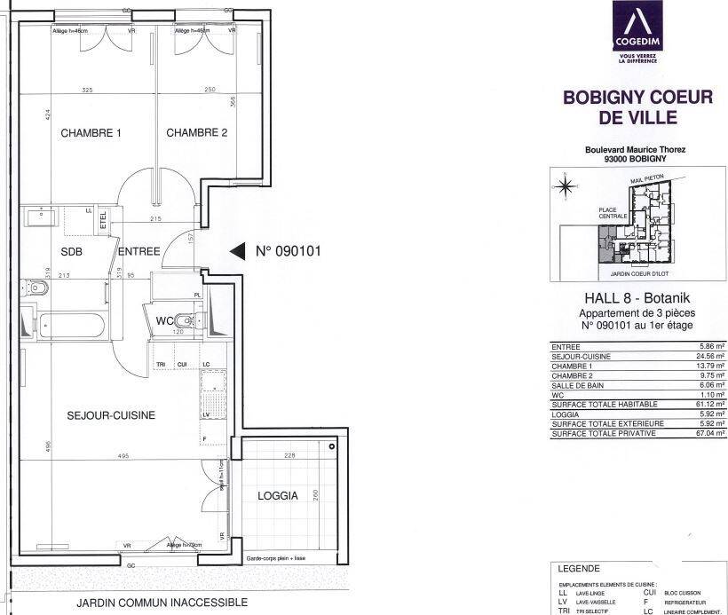 Maison à louer, 61m², BOBIGNY