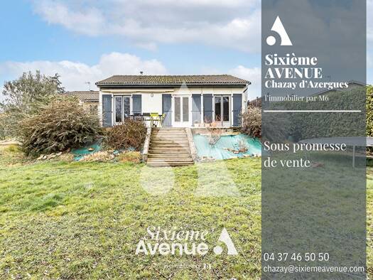 Maison à vendre 430 000 € 5 pièces 3 chambres 117 m² 856 m² de terrain Chazay-d'Azergues 69380