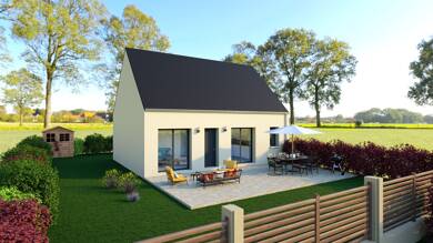 Maison de plain-pied à vendre 210 000 € 3 pièces 2 chambres 65 m² 1 300 m² de terrain Sénoville 50270
