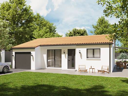 Terrain avec maison neuve à vendre 134 333 € 4 pièces 3 chambres 73 m² 615 m² de terrain Civray 86400