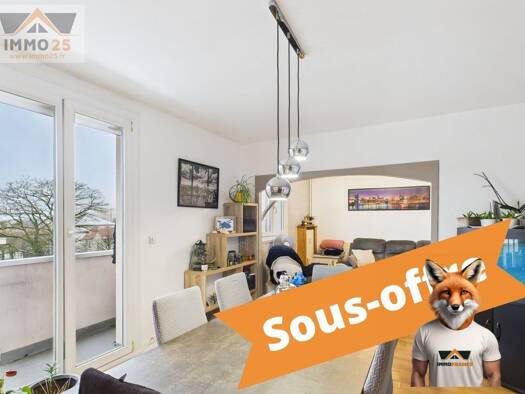 Appartement à vendre 129 900 € 4 pièces 2 chambres 76 m² Étage 3/5 Palente - Orchamps - La Combe Saragosse Besançon 25000