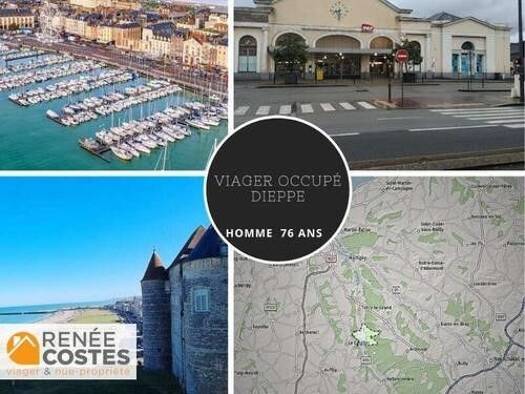 Maison en viager occupé Bouquet 70 995 € 6 pièces 4 chambres 140 m² 700 m² de terrain Dieppe 76370