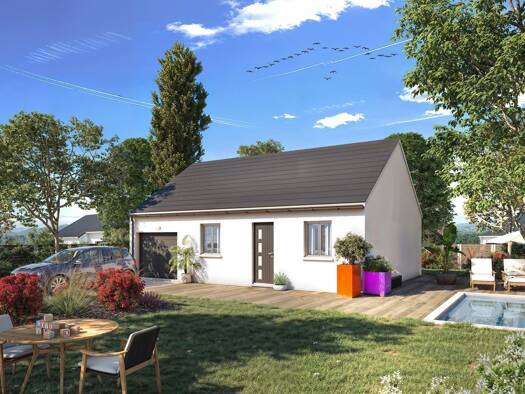 Terrain avec maison neuve à vendre 299 500 € 3 pièces 1 chambre 49 m² 630 m² de terrain Mareuil-les-Meaux 77100