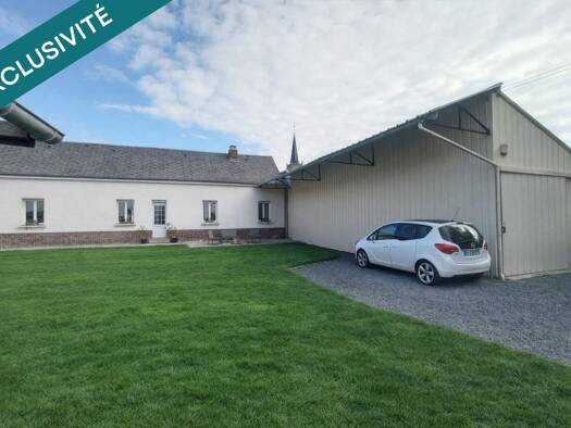 Maison de plain-pied à vendre 259 000 € 4 pièces 3 chambres 133 m² 1 667 m² de terrain Bonnay 80800