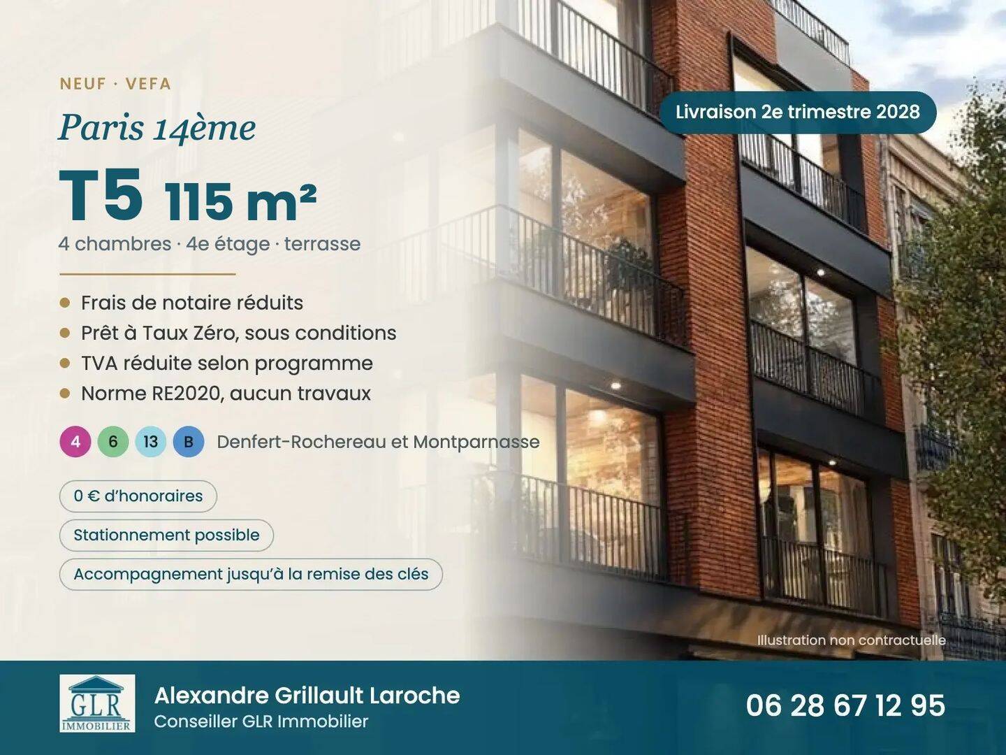 Achat Appartement 5 pièces 115 m² 1387000 € Paris (75014)