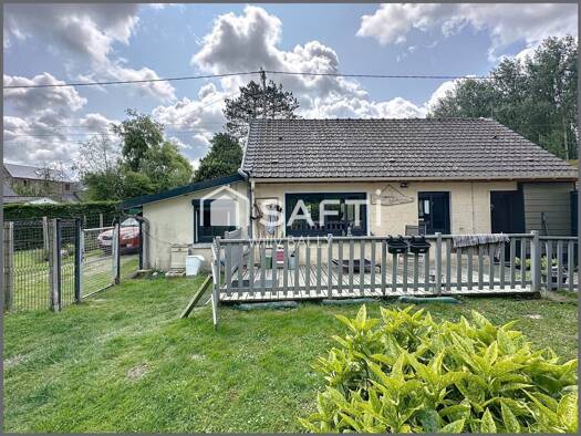 Maison de plain-pied à vendre 147 600 € 2 pièces 1 chambre 50 m² 590 m² de terrain Groffliers 62600