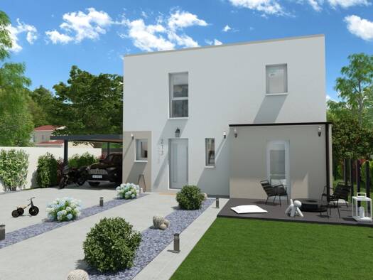 Terrain avec maison neuve à vendre 204 000 € 1 pièce 3 chambres 80 m² 400 m² de terrain Offemont 90300