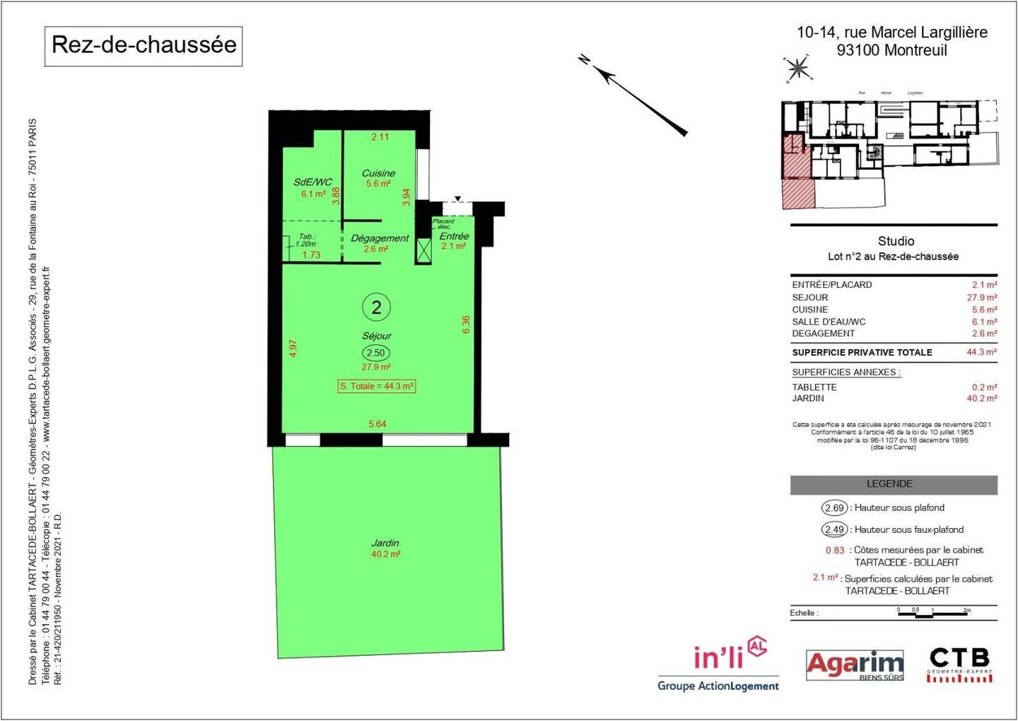 Maison à louer, 44m², MONTREUIL