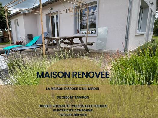 Maison à vendre 147 700 € 4 pièces 2 chambres 65 m² 2 800 m² de terrain Chamadelle 33230