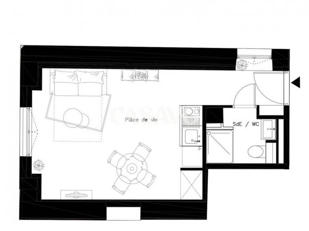 Appartement à vendre 168 000 € 1 pièce 24 m² RDC Tassin le Bourg Tassin-la-Demi-Lune 69160