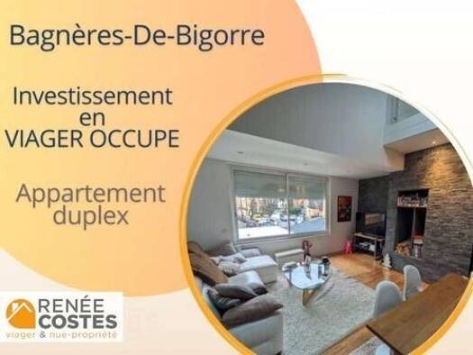 Duplex en viager occupé Bouquet 64 650 € 4 pièces 3 chambres 135 m² Étage 2/2 Secteur Thermal Bagnères-de-Bigorre 65200