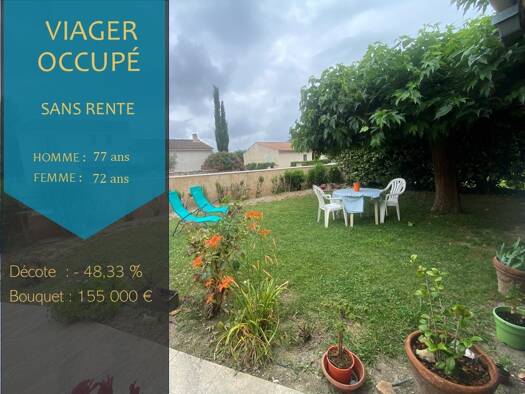 Maison en viager Bouquet 140 000 € 5 pièces 4 chambres 109 m² 444 m² de terrain Tarascon 13150