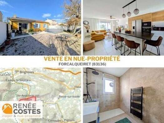 Maison en viager occupé Bouquet 196 700 € 1 pièce 1 chambre 81 m² 554 m² de terrain Forcalqueiret 83136