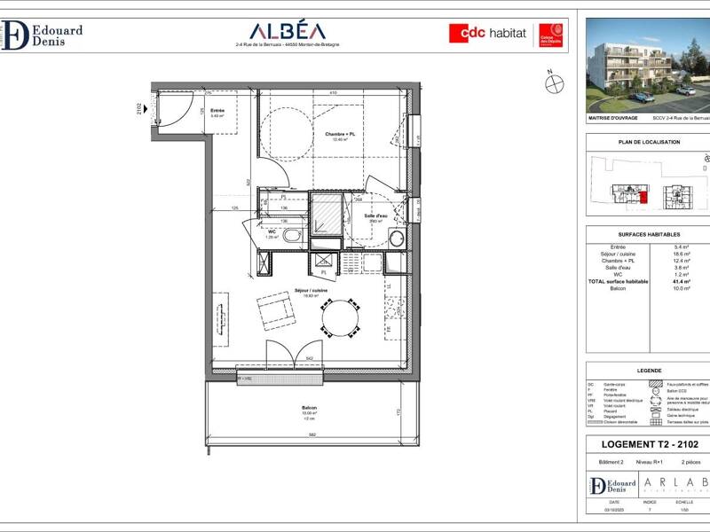 Maison à louer, 42m², MONTOIR DE BRETAGNE