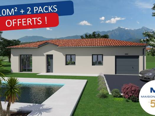 Terrain avec maison neuve à vendre 220 000 € 4 pièces 3 chambres 80 m² 300 m² de terrain Saint-Paul-de-Varax 01240