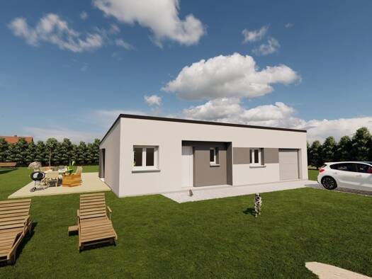 Terrain avec maison neuve à vendre 160 410 € 4 pièces 3 chambres 80 m² 1 348 m² de terrain La Bazoque 61100