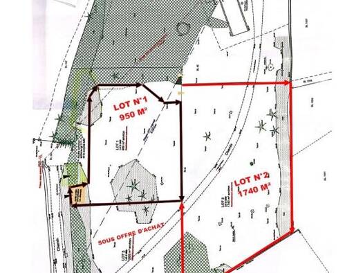 Terrain constructible viabilisé à vendre 160 000 € 1 740 m² de terrain Bauregard Annonay 07100
