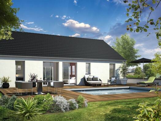 Terrain avec maison neuve à vendre 189 058 € 4 pièces 3 chambres 90 m² 1 698 m² de terrain Souhey 21140