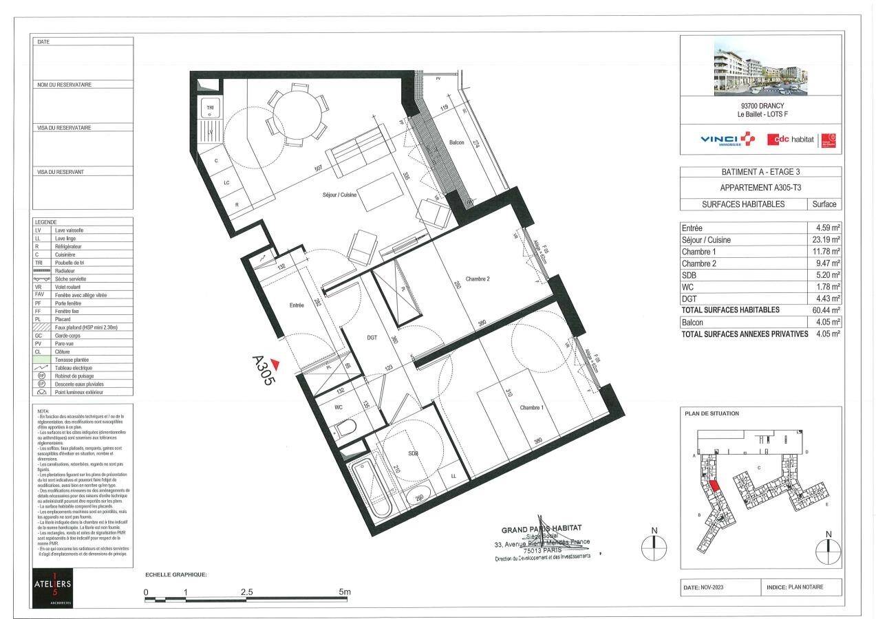 Maison à louer, 60m², DRANCY