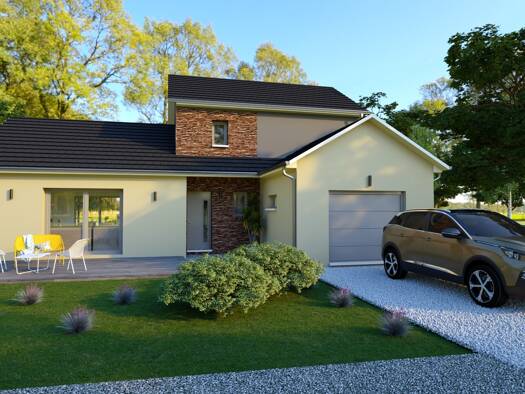 Terrain avec maison neuve à vendre 333 412 € 3 pièces 2 chambres 110 m² 1 319 m² de terrain Ménétreux-le-Pitois 21150