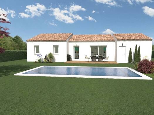 Terrain avec maison neuve à vendre 218 412 € 6 pièces 4 chambres 97 m² 400 m² de terrain Les Granges-Gontardes 26290