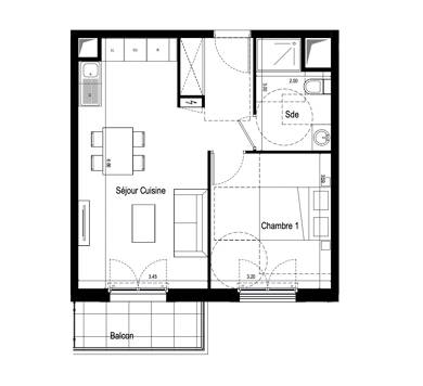 Appartement à vendre 325 000 € 2 pièces 1 chambre 43 m² Chatou 78400