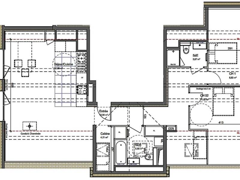 Maison à vendre, 82m², MONTRIOND