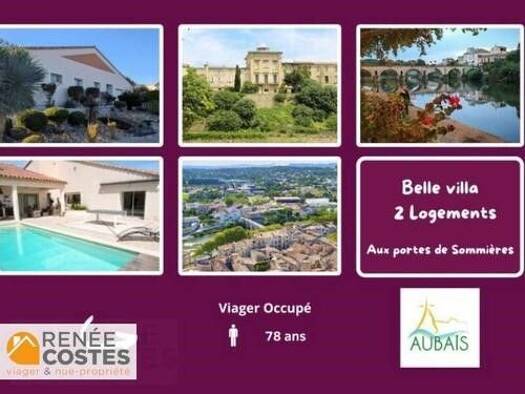 Maison en viager occupé Bouquet 349 210 € 6 pièces 5 chambres 222 m² 1 284 m² de terrain Sommières 30250