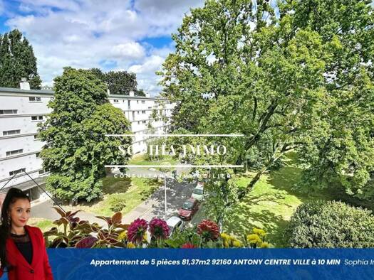 Appartement à vendre 300 000 € 5 pièces 4 chambres 82 m² Étage 4/4 Bois de Verrières-Coulée Verte-Parc Heller Antony 92160