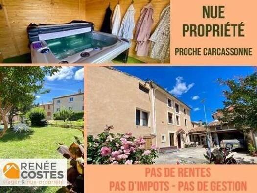Maison en viager occupé Bouquet 106 870 € 8 pièces 5 chambres 190 m² 455 m² de terrain Capucins-La Barbacane-La Trivalle-Bellevue Carcassonne 11000