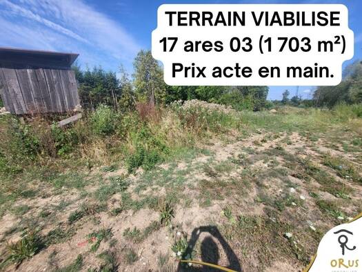 Terrain constructible viabilisé à vendre 81 000 € 1 703 m² de terrain Froidefontaine 90140