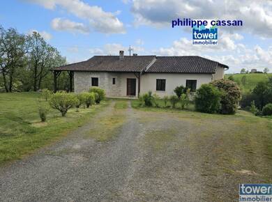 Maison de plain-pied à vendre 299 000 € 5 pièces 4 chambres 141 m² 7 744 m² de terrain Laguépie 82250