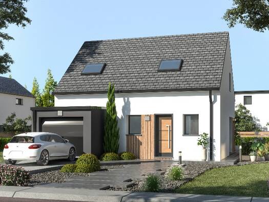 Terrain avec maison neuve à vendre 223 000 € 5 pièces 4 chambres 102 m² 346 m² de terrain Le Petit-Fougeray 35320