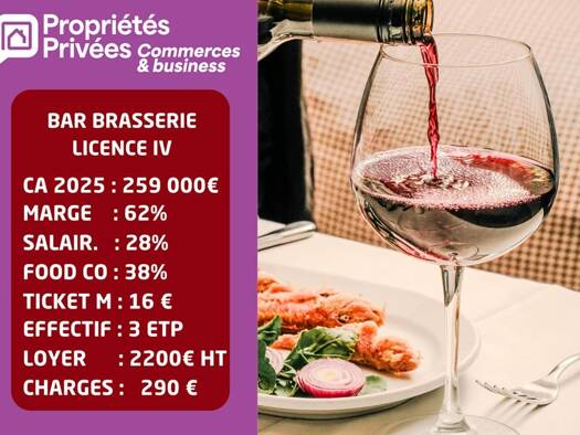 Bar / Café à vendre Fonds de commerce 145 000 € 220 m² d'espace de restauration Centre Ville Amiens 80000
