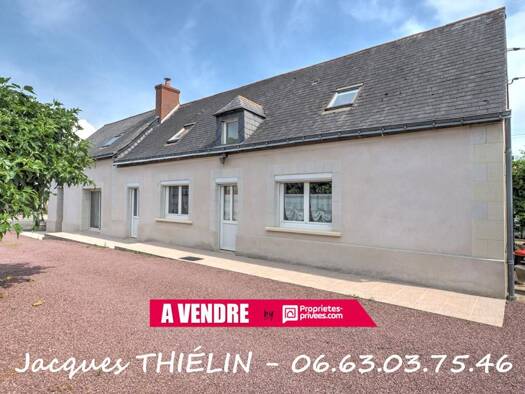 Maison de plain-pied à vendre 254 300 € 7 pièces 5 chambres 143 m² 3 636 m² de terrain La Couaille Longué-Jumelles 49160