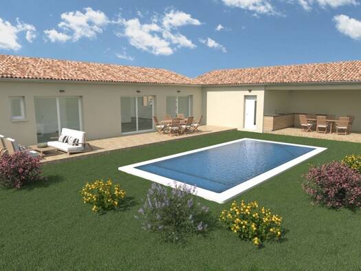 Terrain avec maison neuve à vendre 344 999 € 5 pièces 3 chambres 120 m² 900 m² de terrain Saint-Étienne-de-l'Olm 30360
