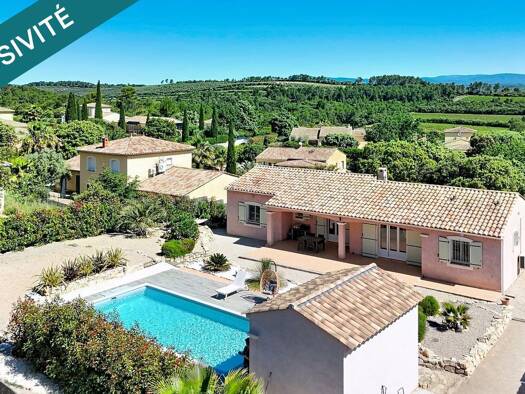 Maison de plain-pied à vendre 499 000 € 5 pièces 3 chambres 133 m² 1 496 m² de terrain Le Thoronet 83340